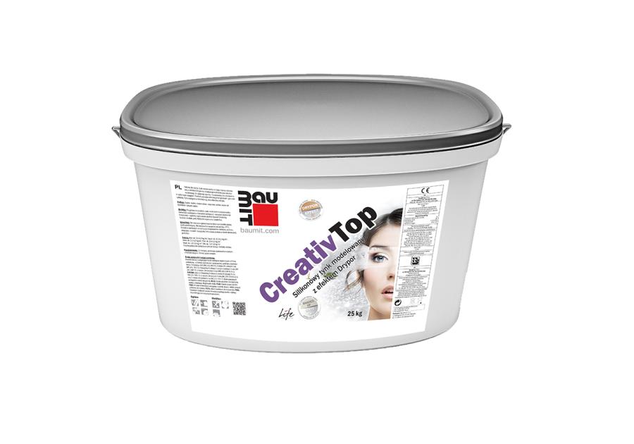 Zdjęcie: Tynk dekoracyjny CreativTop Fine - kolor biały Life 0019 - 25 kg BAUMIT