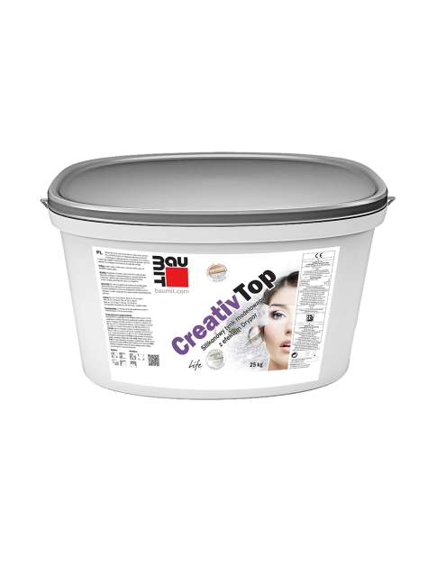 Zdjęcie: Tynk dekoracyjny CreativTop Fine - kolor biały Life 0019 - 25 kg BAUMIT