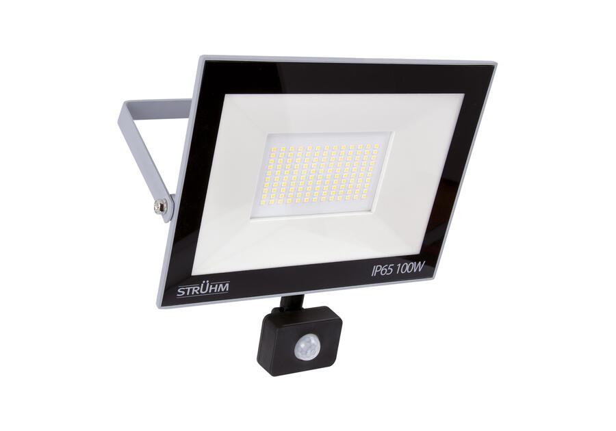 Zdjęcie: Naświetlacz SMD LED z czujnikiem ruchu Kroma LED S 100 W Grey CW kolor szary 100 W STRUHM
