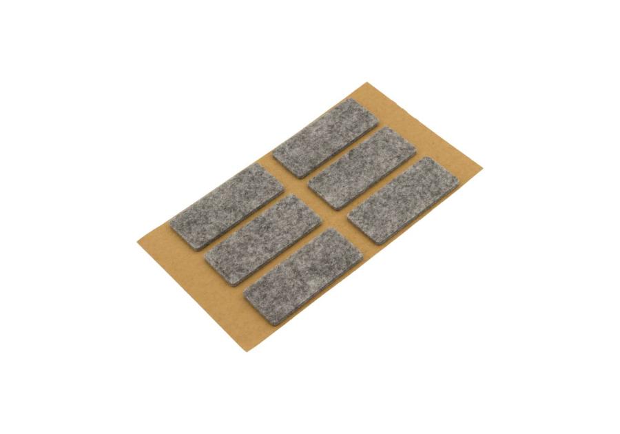 Zdjęcie: Podkładki filcowe samoprzylepne szare 25x60 mm METRO