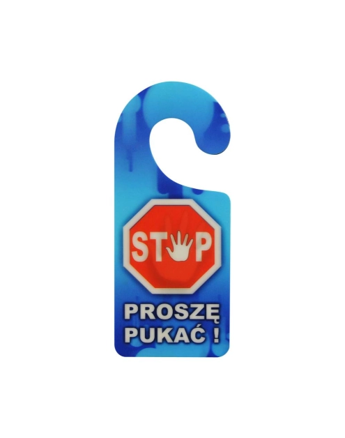 Zdjęcie: Oznaczenie F16 8x19/S "STOP! Proszę pukać" zawieszka METRO