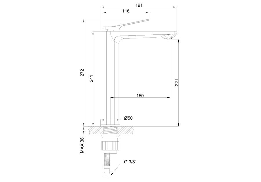 Zdjęcie: Bateria umywalkowa wysoka Neri Plus miedź INVENA