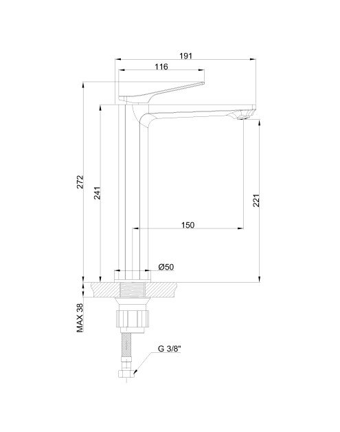 Zdjęcie: Bateria umywalkowa wysoka Neri Plus miedź INVENA