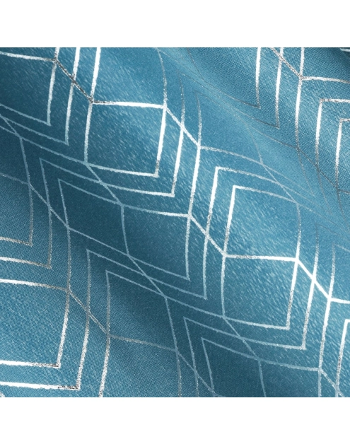 Zdjęcie: Zasłona Noelia 140x250 cm niebieska na przelotkach EUROFIRANY