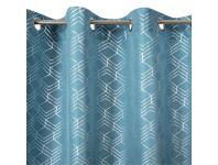 Zdjęcie: Zasłona Noelia 140x250 cm niebieska na przelotkach EUROFIRANY