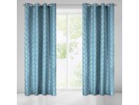 Zdjęcie: Zasłona Noelia 140x250 cm niebieska na przelotkach EUROFIRANY