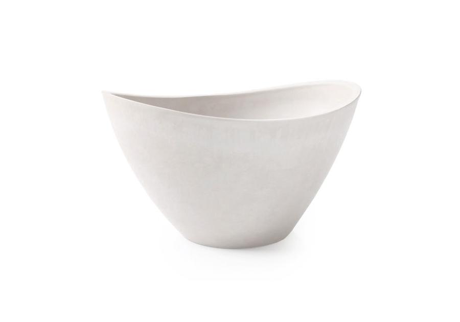 Zdjęcie: Donica z kompozytu 30x22x17 cm biała w kształcie łódki TIN TOURS