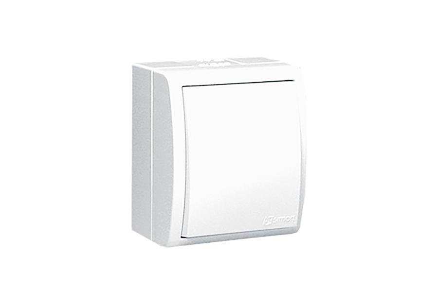 Zdjęcie: Łącznik pojedynczy natynkowy biały ECOLINE