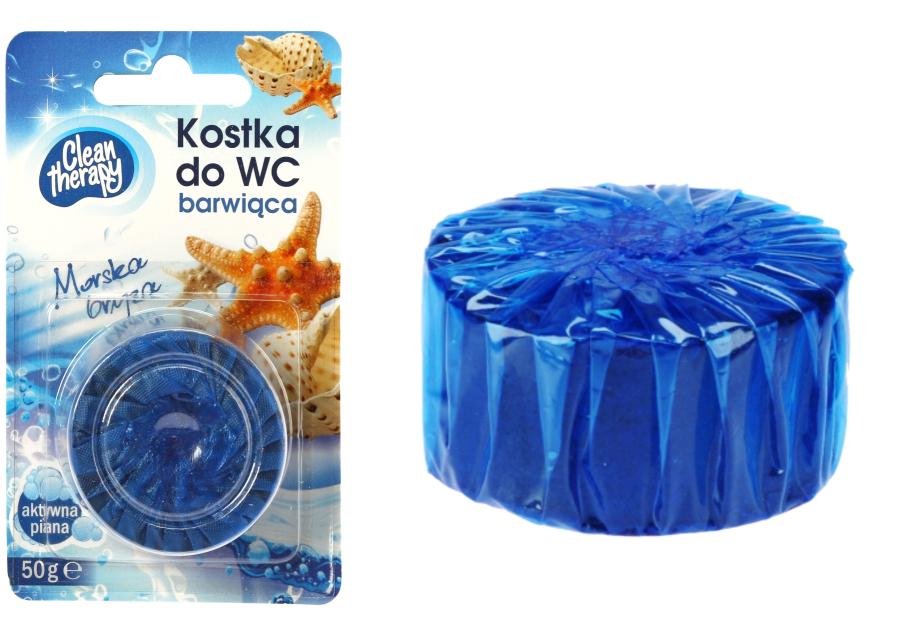 Zdjęcie: Kostka do WC barwiąca morska bryza 50 g CLEAN THERAPY