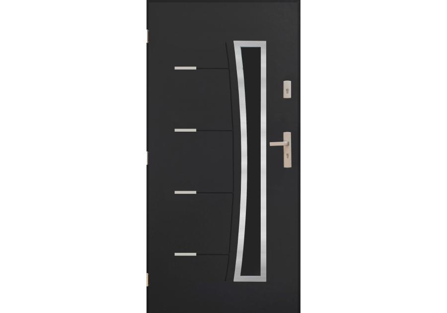 Zdjęcie: Drzwi zewnętrzne bristol antracyt 80l komplet PANTOR