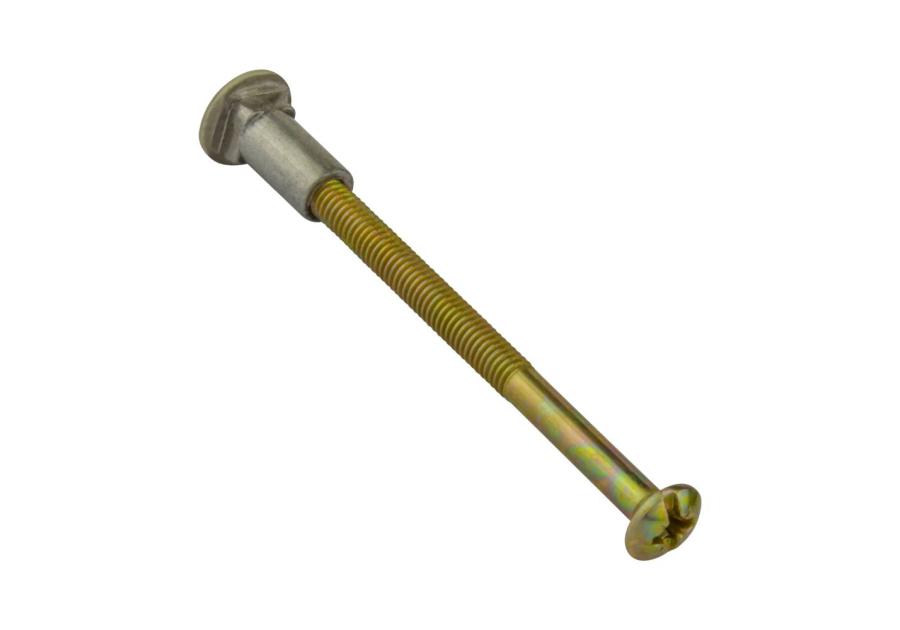 Zdjęcie: Śruba i nakrętka do klamki mosiężna 50 mm METRO