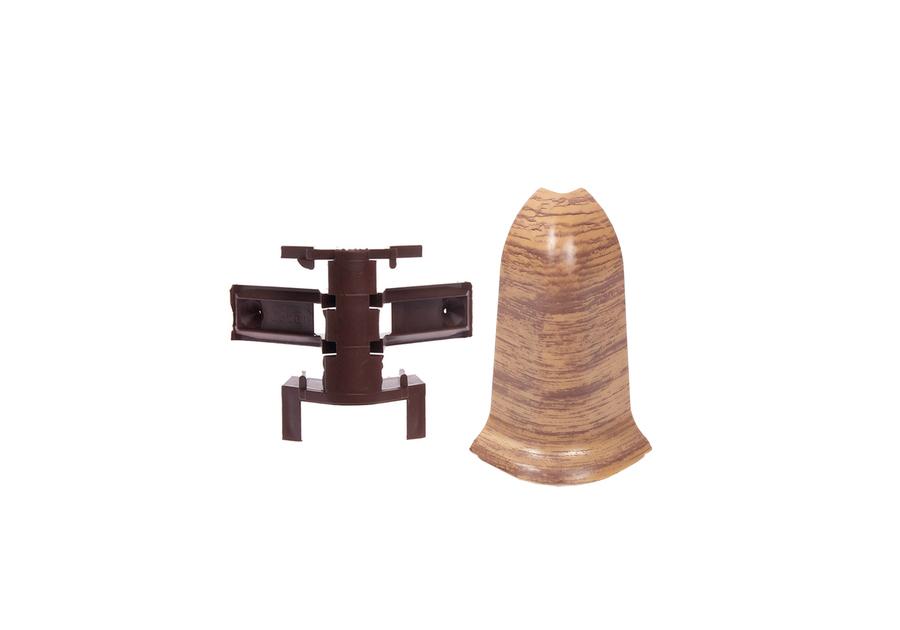 Zdjęcie: Narożnik zewnętrzny + element mocujący RAK do listwy przypodłogowej  Pecan Mat 2 szt. CEZAR