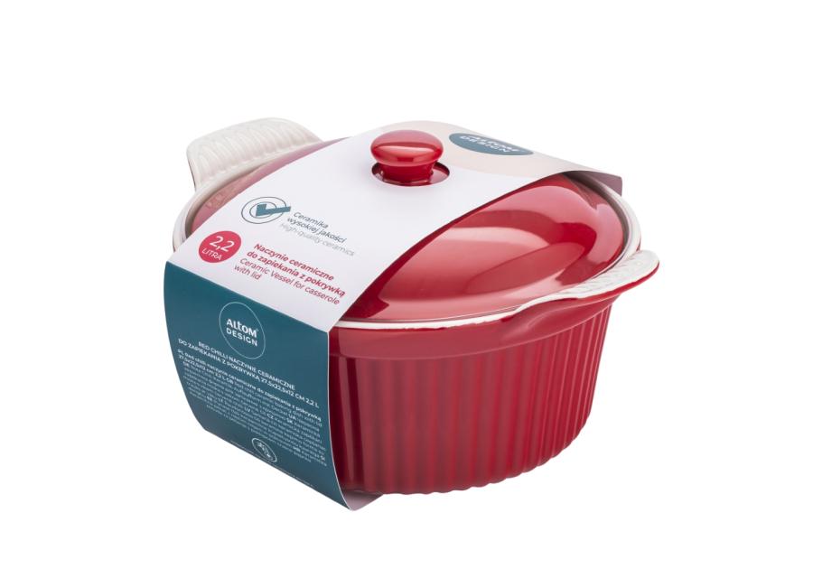 Zdjęcie: Naczynie ceramiczne do zapiekania z pokrywką Red Chilli 27,5x22,5x12 cm - 2,2 L ALTOMDESIGN