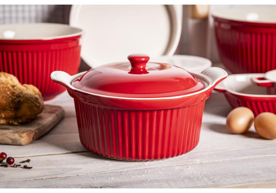 Zdjęcie: Naczynie ceramiczne do zapiekania z pokrywką Red Chilli 27,5x22,5x12 cm - 2,2 L ALTOMDESIGN