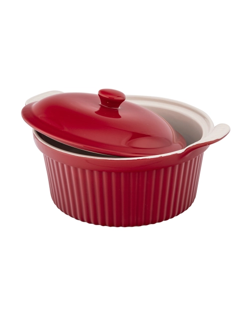 Zdjęcie: Naczynie ceramiczne do zapiekania z pokrywką Red Chilli 27,5x22,5x12 cm - 2,2 L ALTOMDESIGN