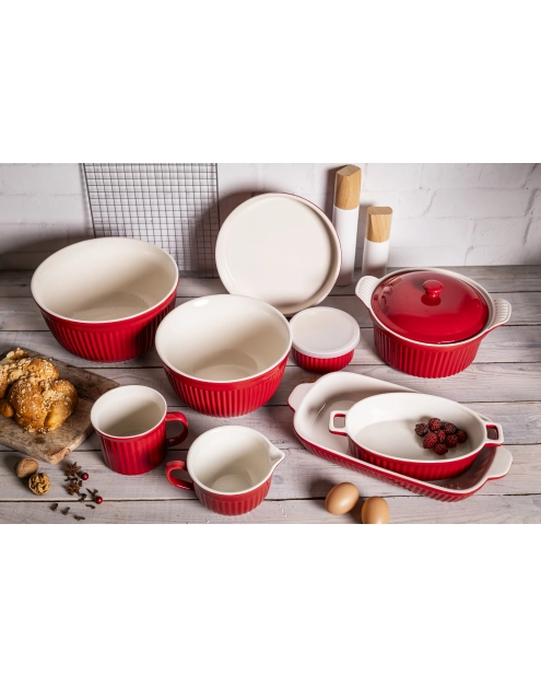 Zdjęcie: Naczynie ceramiczne do zapiekania z pokrywką Red Chilli 27,5x22,5x12 cm - 2,2 L ALTOMDESIGN
