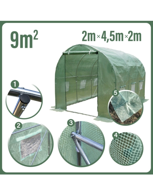 Zdjęcie: Tunel szklarniowy 2x4,5 m zielony 4IQ