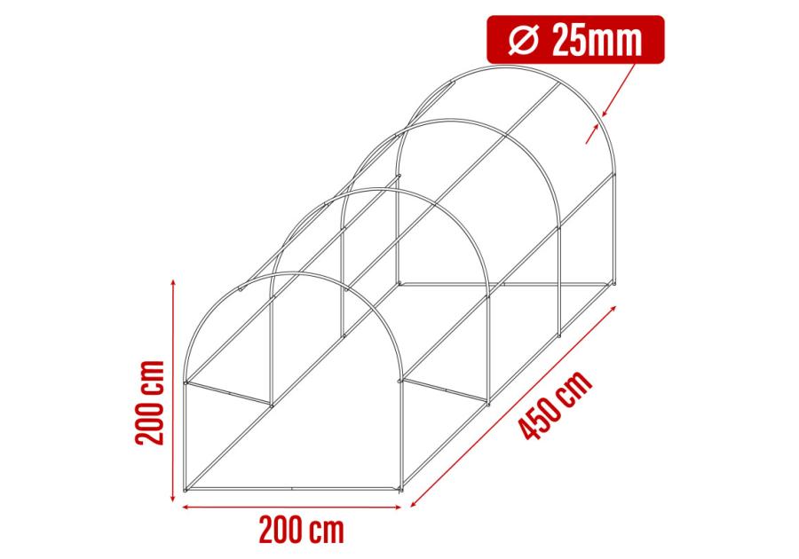 Zdjęcie: Tunel szklarniowy 2x4,5 m zielony 4IQ