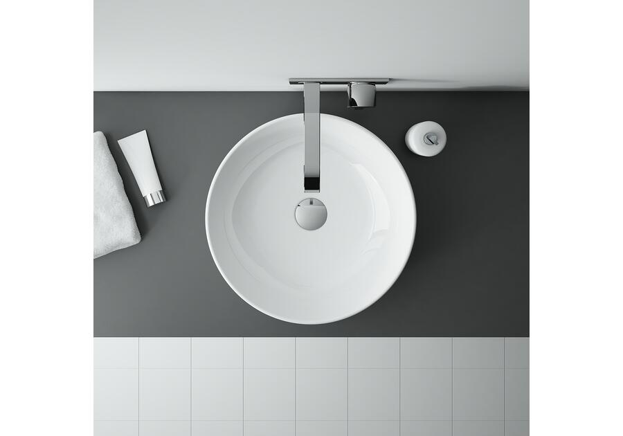 Zdjęcie: Umywalka Lorca 42x42 cm kremowy biały ELITA