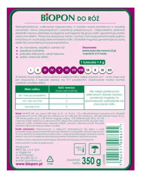 Zdjęcie: Koncentrat rozpuszczalny do róż 350 g BOPON