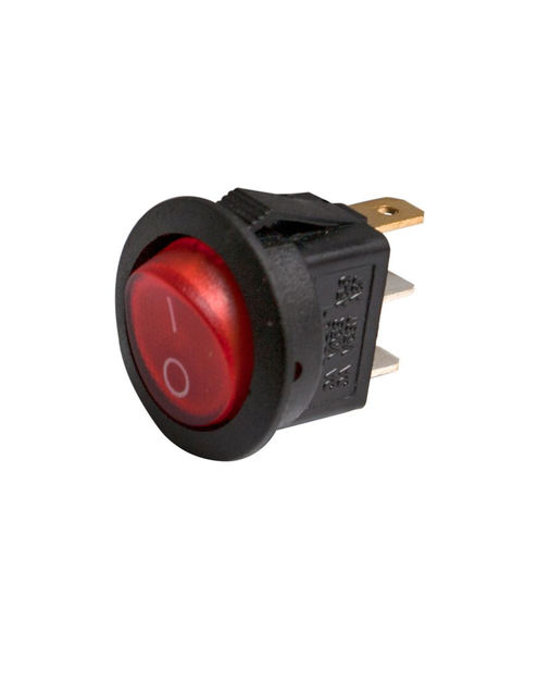 Zdjęcie: Przełącznik okrągły podświetlany 250V6,5A czerwony BMEP007 DPM SOLID
