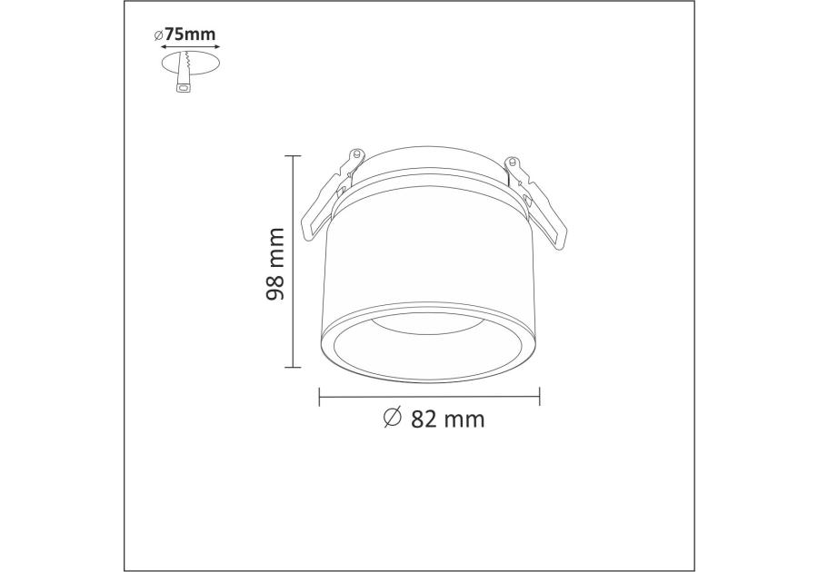 Zdjęcie: Oczko przegubowe podtynkowe Haron 15 W białe POLUX