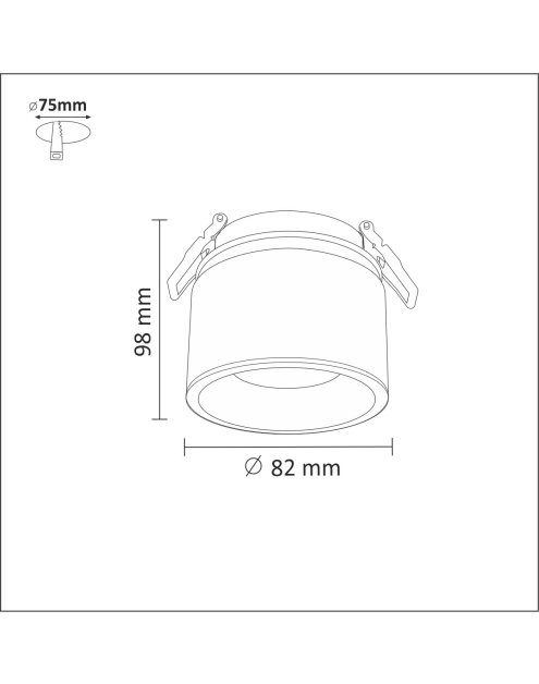 Zdjęcie: Oczko przegubowe podtynkowe Haron 15 W białe POLUX