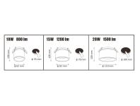 Zdjęcie: Oczko przegubowe podtynkowe Haron 15 W białe POLUX