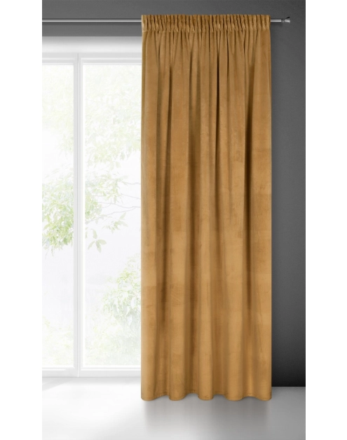 Zdjęcie: Zasłona gotowa Melanie na taśmie 140x270 cm miodowy EUROFIRANY