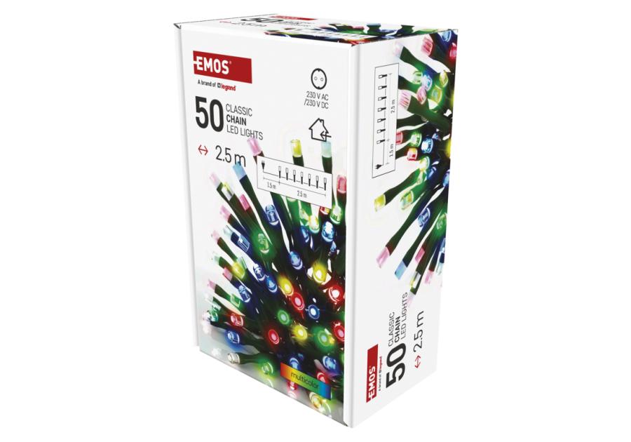 Zdjęcie: Lampki choinkowe 50 LED 2,5 m IP20 multikolor EMOS