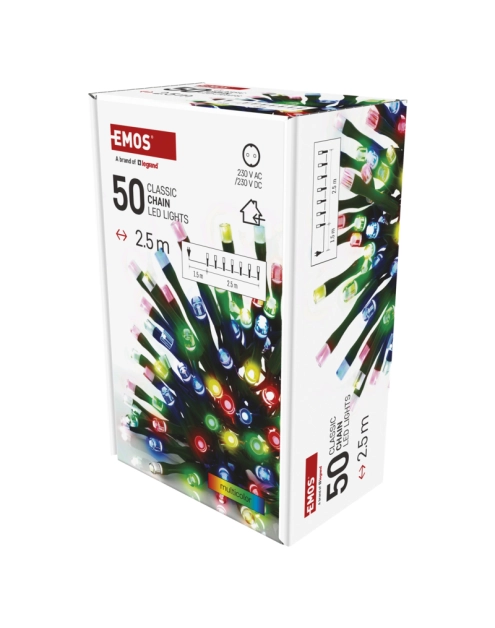 Zdjęcie: Lampki choinkowe 50 LED 2,5 m IP20 multikolor EMOS