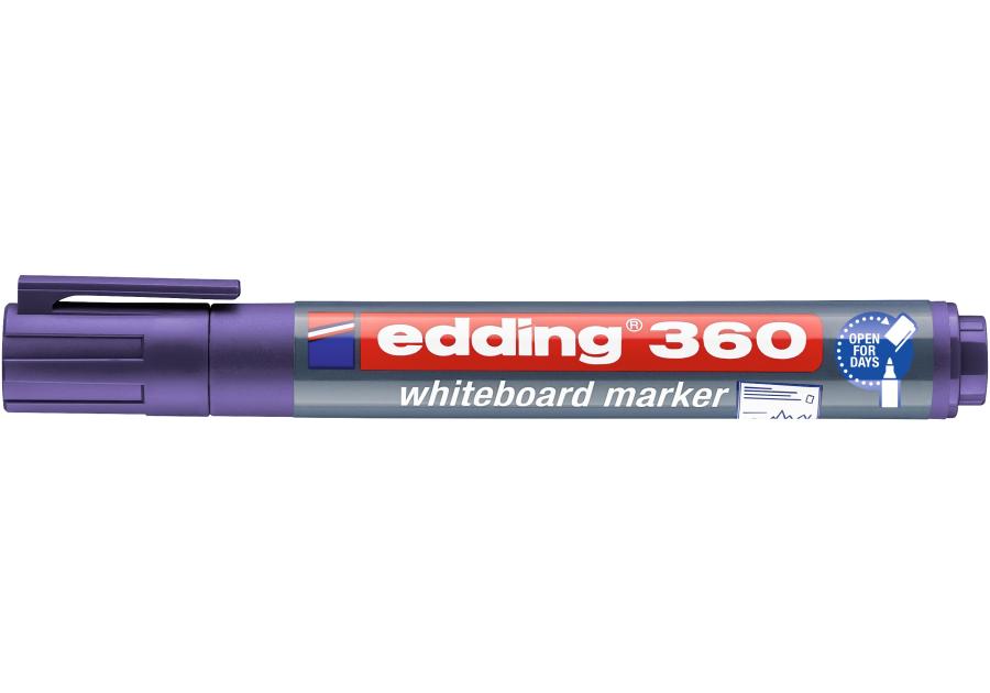 Zdjęcie: Marker Edding 360 do tablic suchościeralnych fioletowy DMS