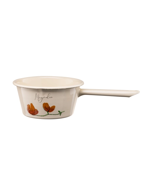 Zdjęcie: Rondel emaliowany z rączką Flores 14 cm/0,6 L wzór 1 GALICJA