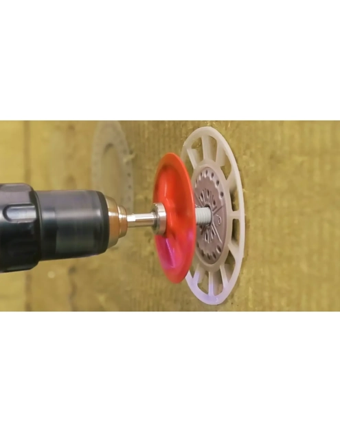 Zdjęcie: Talerz dociskowy KWL 90 mm do mocowania wełny mineralnej polipropylen 200 szt. KOELNER