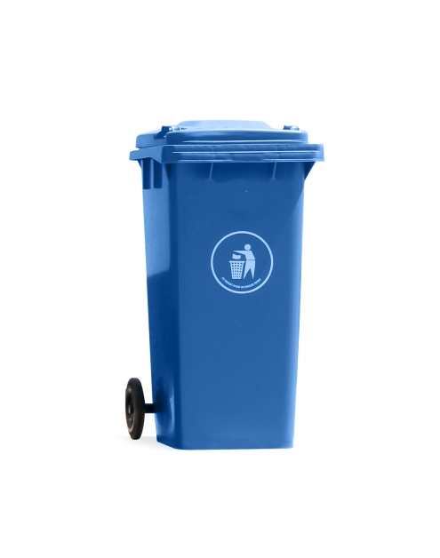 Zdjęcie: Kosz na śmieci kubeł 120 L niebieski MIRPOL
