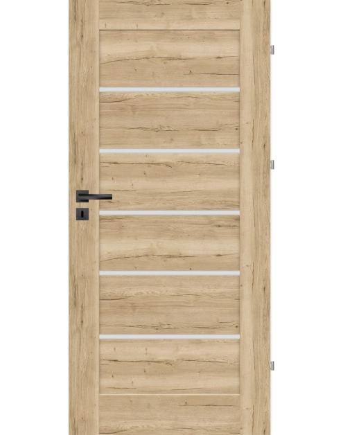 Zdjęcie: Drzwi wewnętrzne Seres 70P dąb halifax, mleczna szyba, pokój NAWADOOR