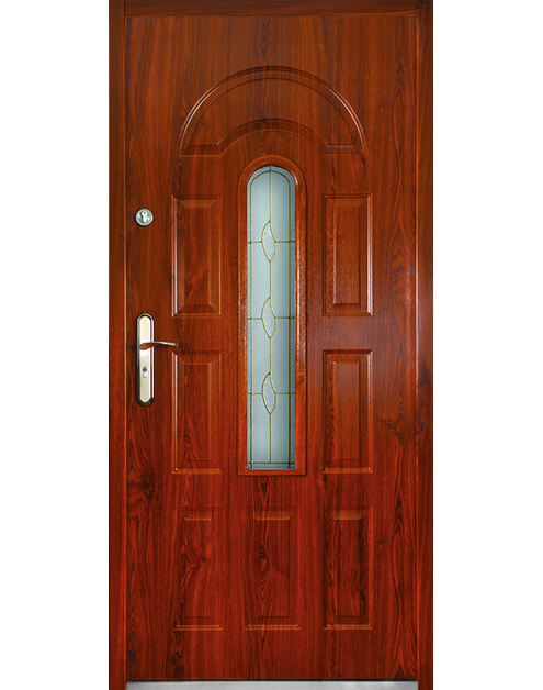 Zdjęcie: Drzwi zewnętrzne 90 cm prawe Jamajka złoty dąb SPUTNIK