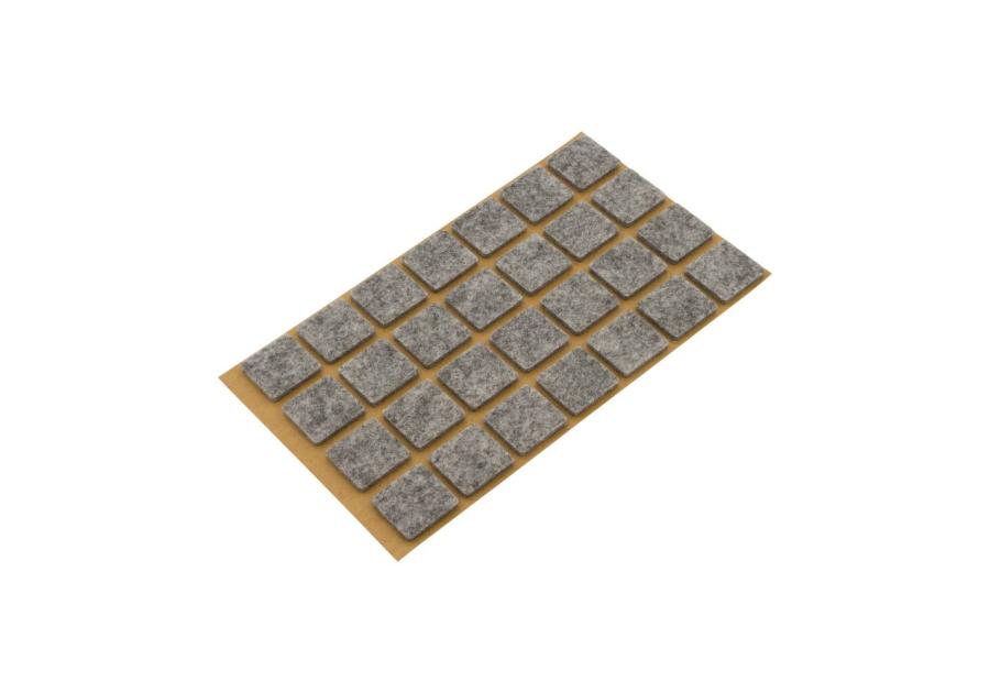 Zdjęcie: Podkładki filcowe samoprzylepne szare 20x20 mm METRO