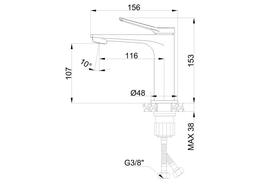 Zdjęcie: Bateria umywalkowa Alonia chrom INVENA