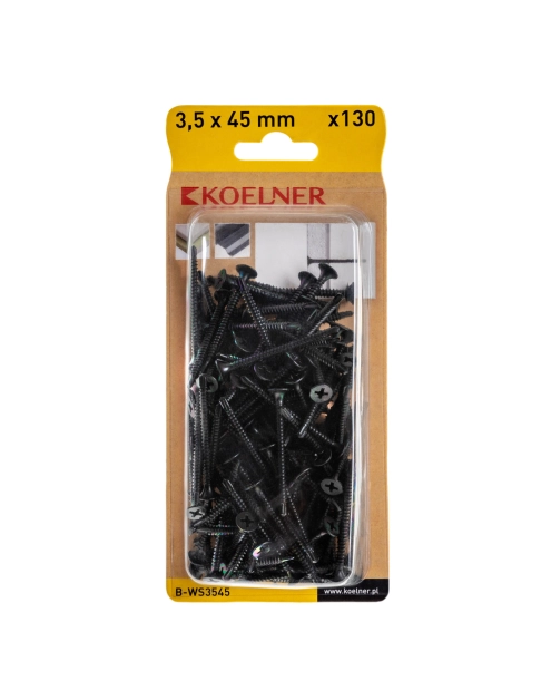 Zdjęcie: Wkręty samowiercące 3,5x45 mm 130 szt. KOELNER