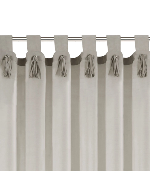 Zdjęcie: Firana Jasmine srebrna 140x250 cm na szelkach EUROFIRANY