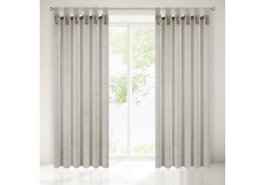 Zdjęcie: Firana Jasmine srebrna 140x250 cm na szelkach EUROFIRANY