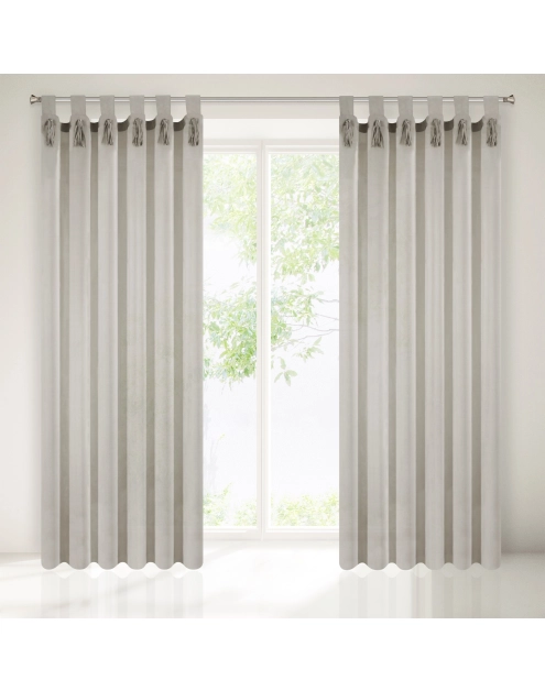 Zdjęcie: Firana Jasmine srebrna 140x250 cm na szelkach EUROFIRANY