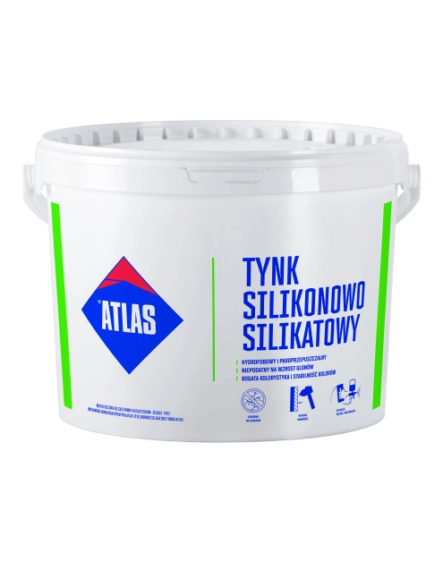 Zdjęcie: Baza tynku silikonowego-silikatowego SAH N 150 szara 25 kg ATLAS