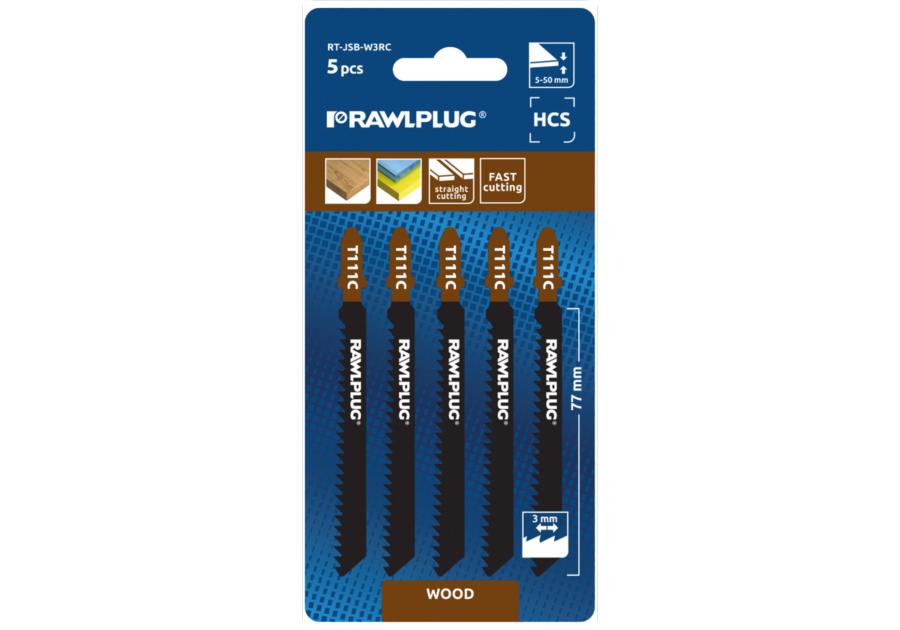 Zdjęcie: Brzeszczoty do wyrzynarek do prostego i szybkiego cięcia drewna 100 mm HCS 3 mm - 5 szt. RAWLPLUG