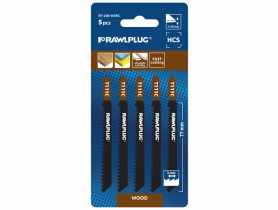 Brzeszczoty do wyrzynarek do prostego i szybkiego cięcia drewna 100 mm HCS 3 mm - 5 szt. RAWLPLUG