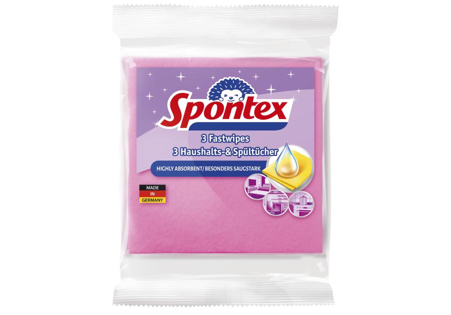 Zdjęcie: Ściereczki uniwersalne  Fast Wipes 3 sztuki SPONTEX