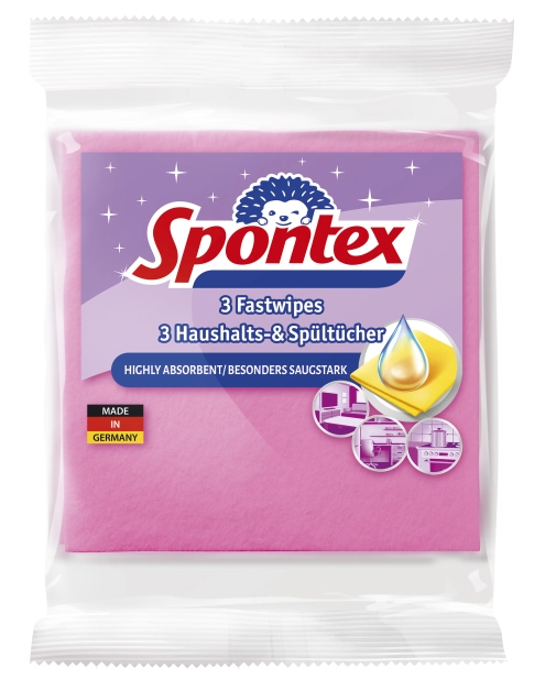 Zdjęcie: Ściereczki uniwersalne  Fast Wipes 3 sztuki SPONTEX