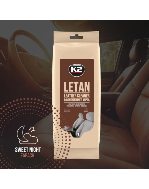Zdjęcie: Chusteczki do czyszczenia i pielęgnacji skórzanej tapicerki Letan K2