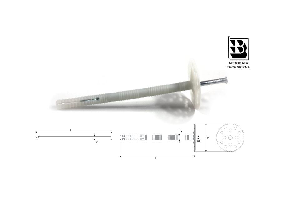 Zdjęcie: Łącznik izolacji 10x300 mm z metalowym trzpieniem STALCO